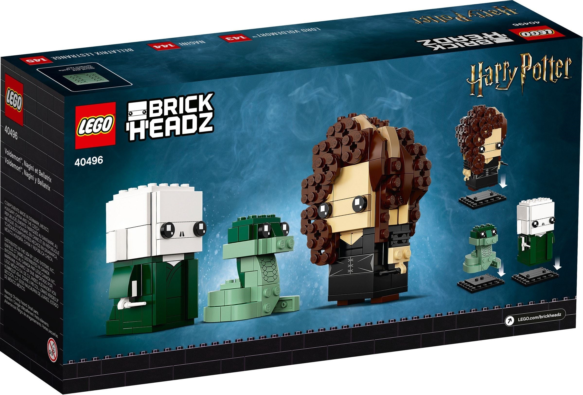 Lego brick top heads Harry Potter villains 40496