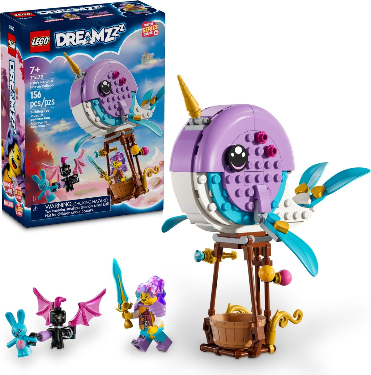 LEGO Dreamzzz 71472 Izzies Narwal-Heißluftballon