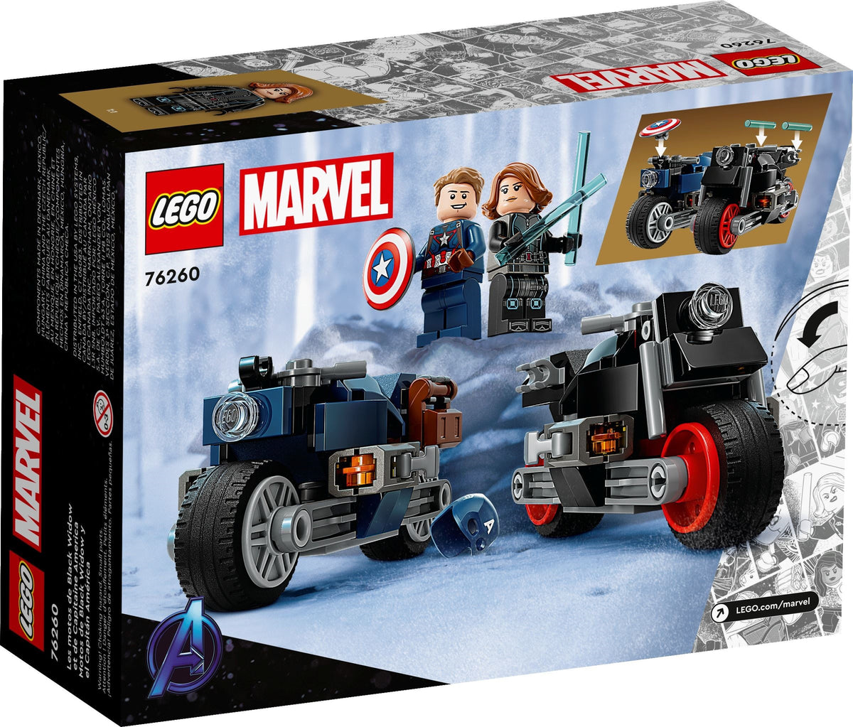 LEGO Marvel Super Heroes 76260 Black Widows &amp; Captain Americas Motorräder