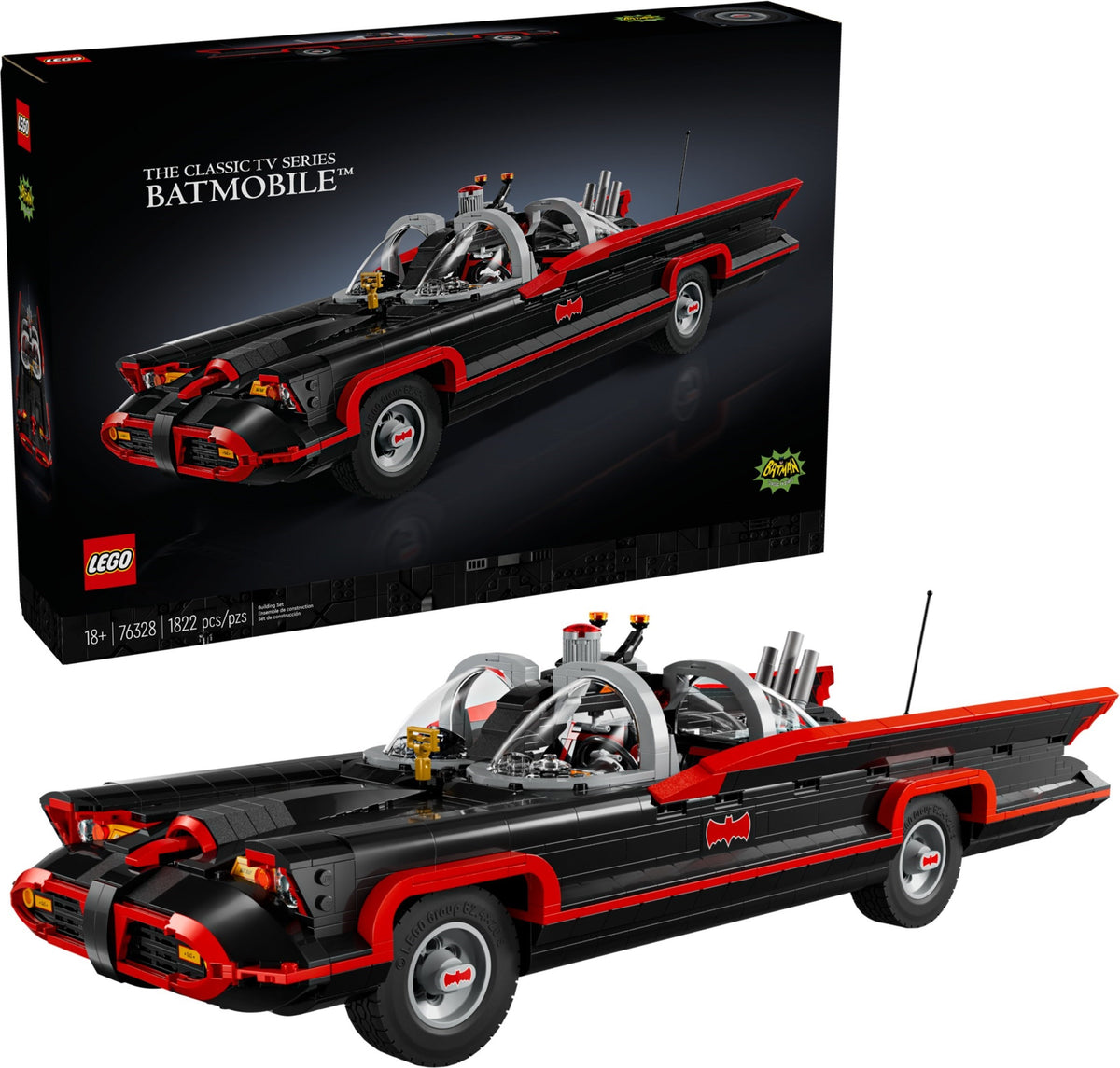 LEGO Super Heroes 76328 Batman: Batmobil aus der 60er-Jahre-Fernsehserie