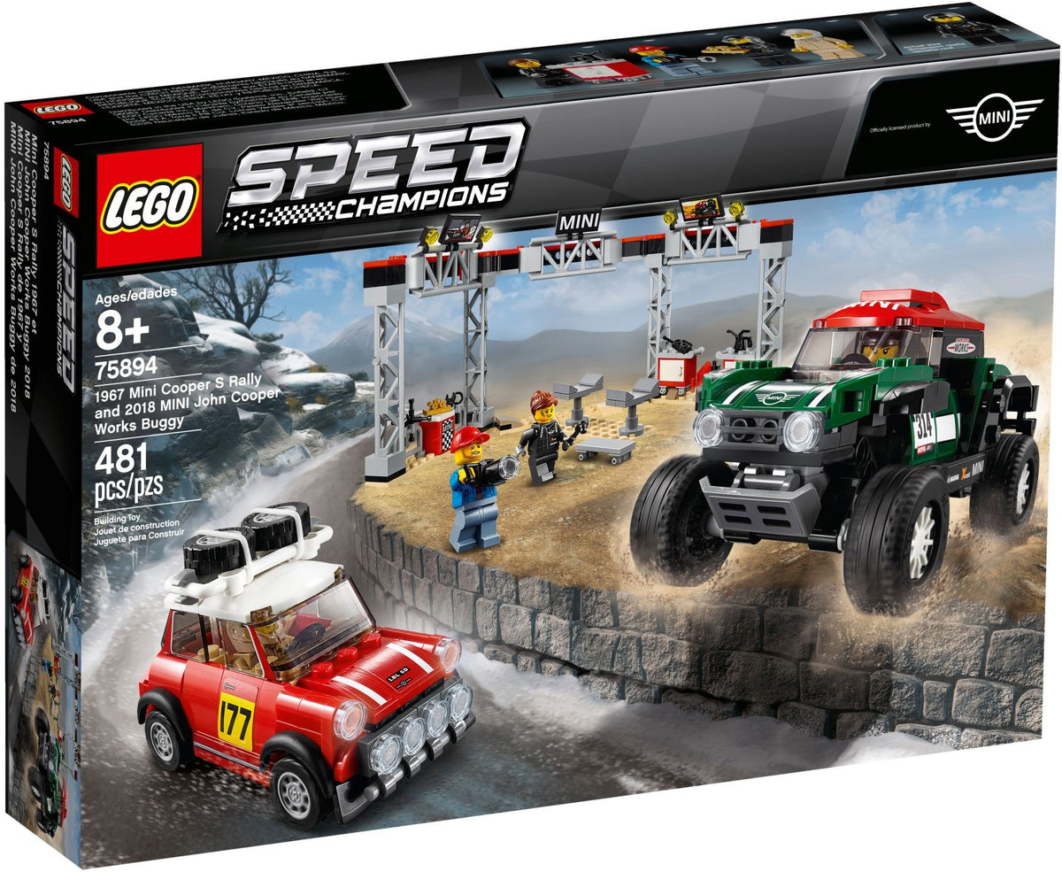 LEGO Speed Champions 75894 Rallyeauto 1967 Mini Cooper S und Buggy 2018 Mini John Cooper