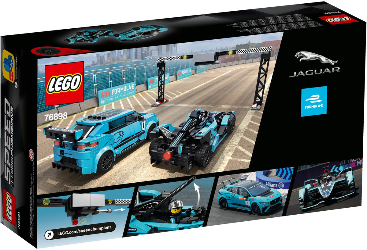 LEGO Speed Champions 76898 Formula E Panasonic Jaguar Racing GEN2 car &amp; Jaguar I-PACE eTROPHY