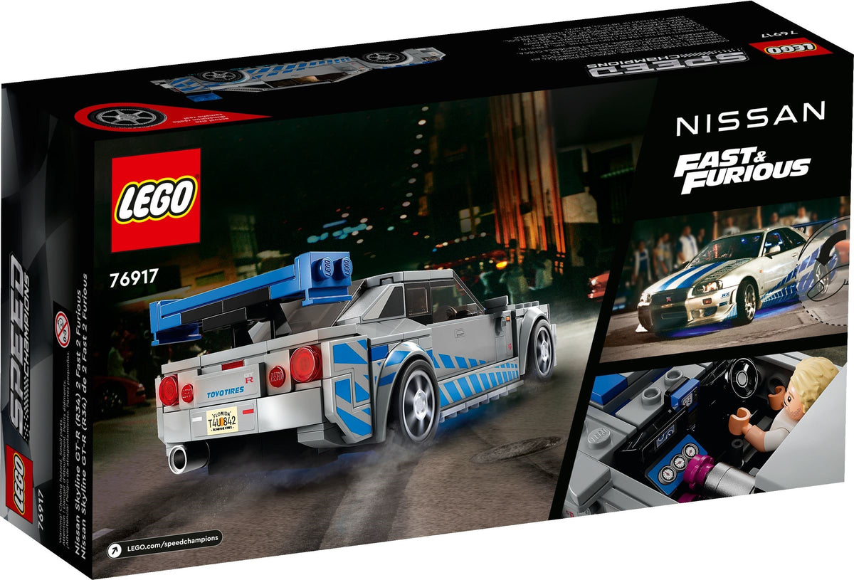 LEGO Speed Champions 76917 2 Fast 2 Furious – Nissan Skyline GT-R (R34)