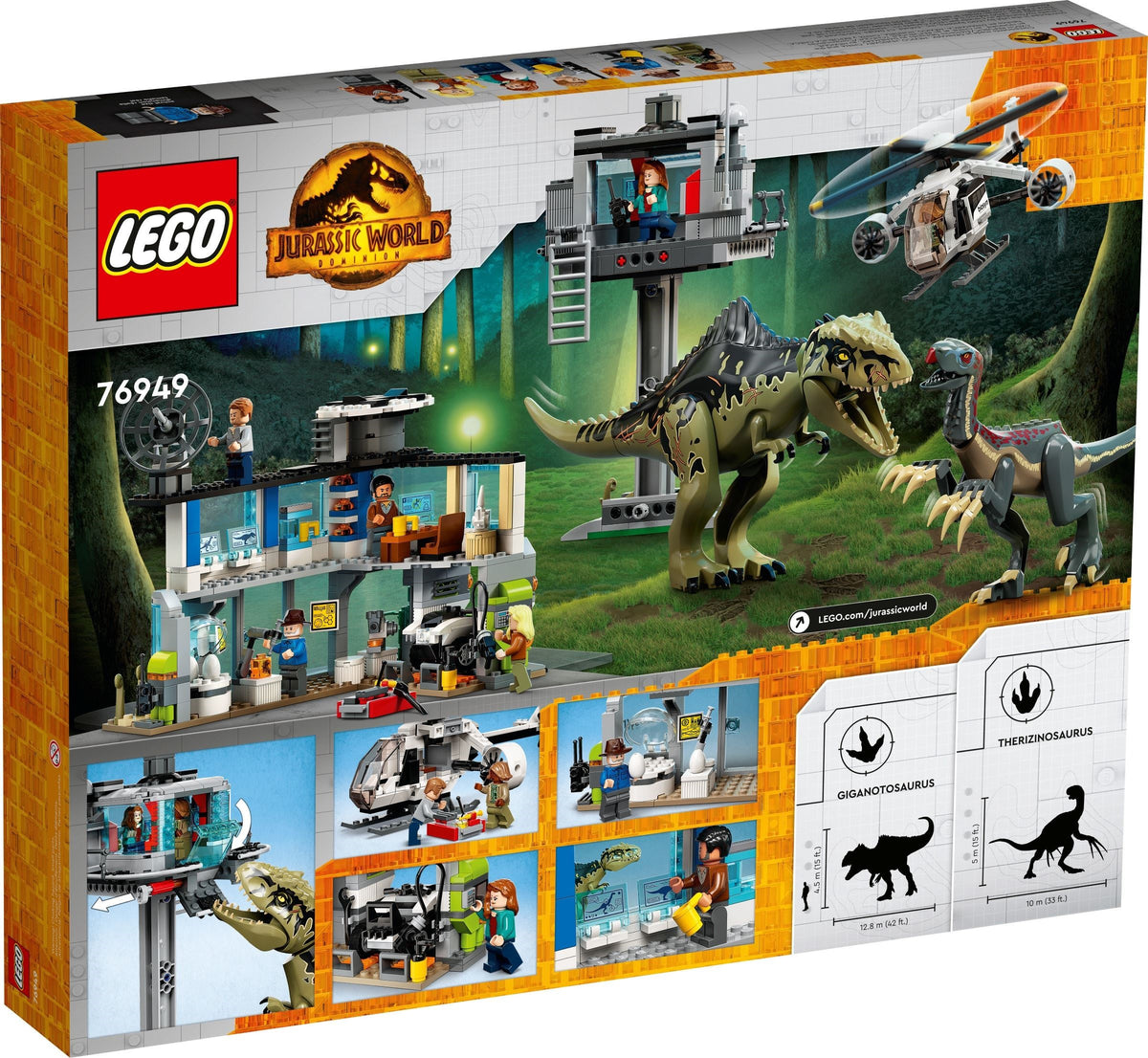 LEGO JURASSIC WORLD 76949 GIGANOTOSAURUS &amp; THERIZINOSAURUS ANGRIFF